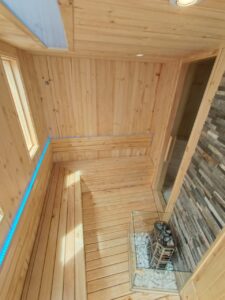 cuarto de sauna en madera 
